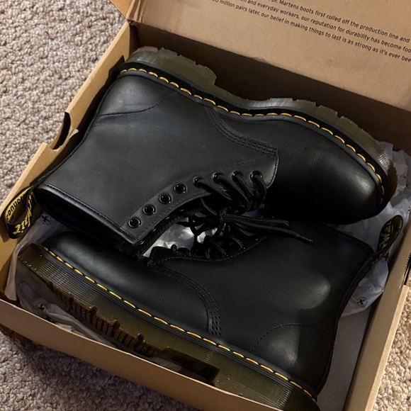 Dr. Martens Black Combat Boots - Picture 2 of 4